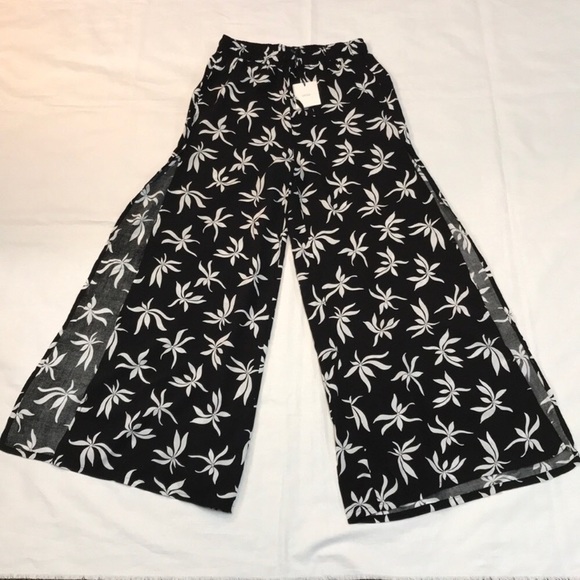 NWT Onia Chloe Wide leg pants ocean breeze coverup - Picture 1 of 8